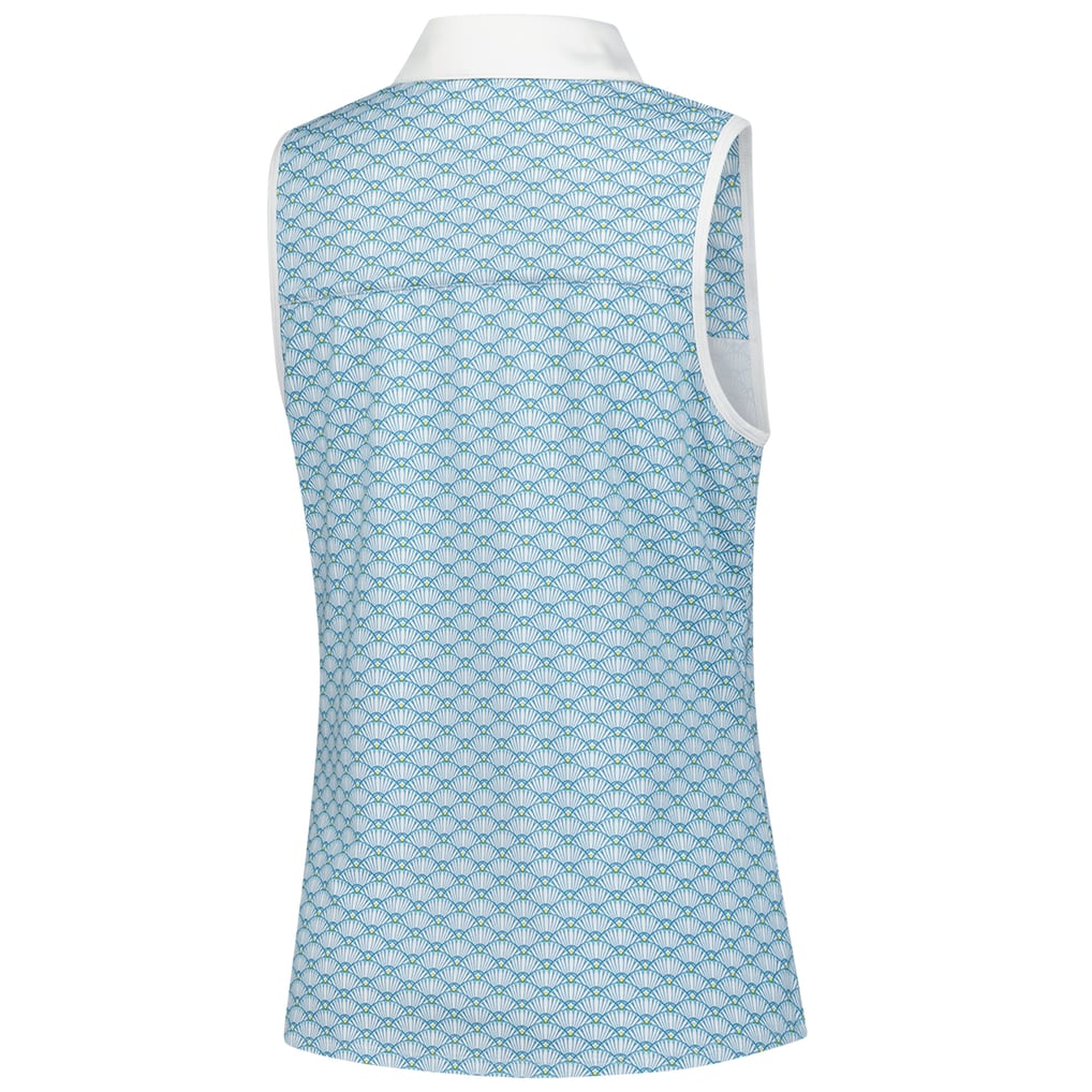  The Zurich Classic Puma Women's CLOUDSPUN Scallop Sleeveless Polo - Blue